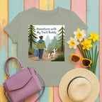 Adventures with My Trail Buddy T-Shirts Military Green T-shirt