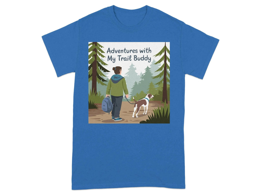 Adventures with My Trail Buddy T-Shirts Royal T-shirt