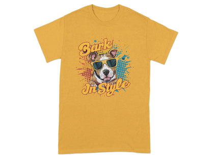 Bark in Style Pitt Bull T-Shirts Gold T-shirt