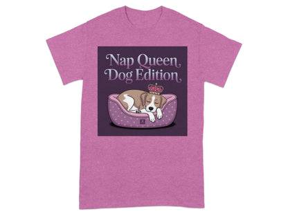 Beagle Nap Queen Design Comfortable T-Shirts Heather Radiant Orchid T-shirt