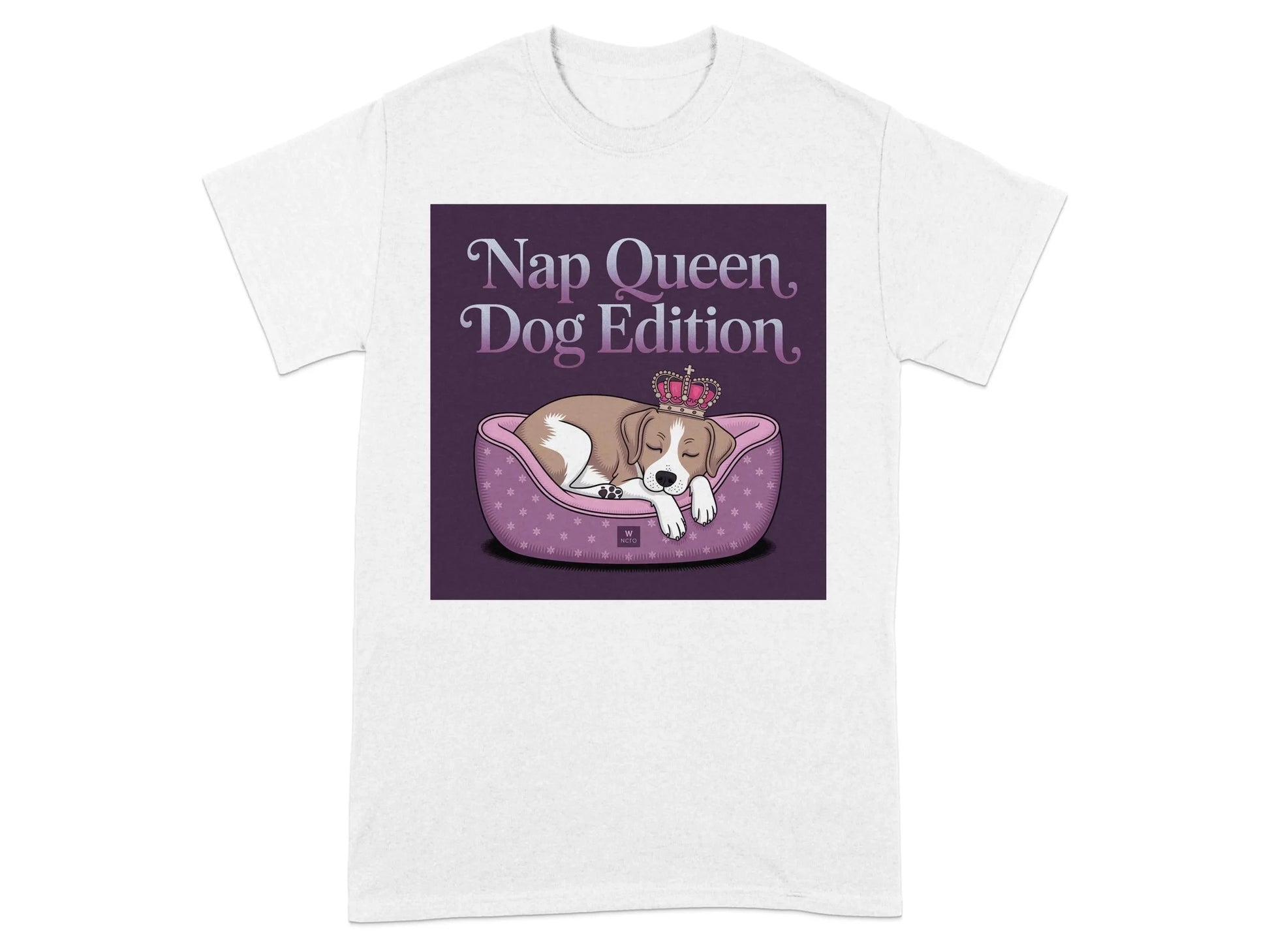 Beagle Nap Queen Design Comfortable T-Shirts White T-shirt