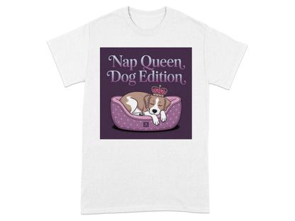 Beagle Nap Queen Design Comfortable T-Shirts White T-shirt