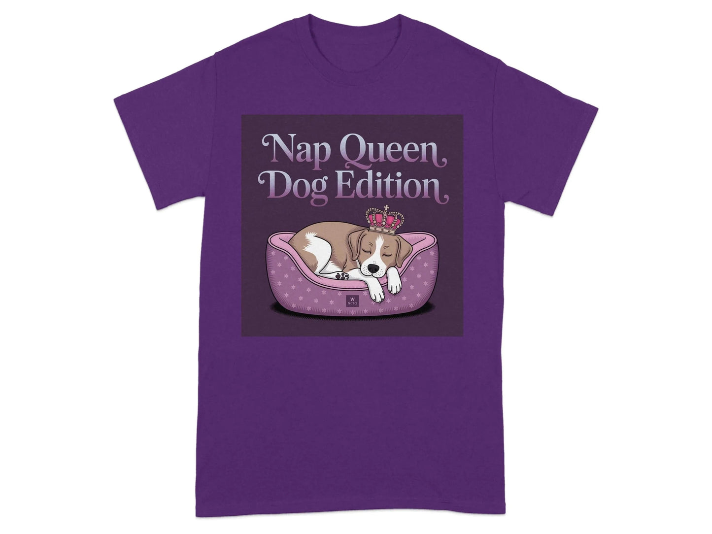 Beagle Nap Queen Design Comfortable T-Shirts Purple T-shirt