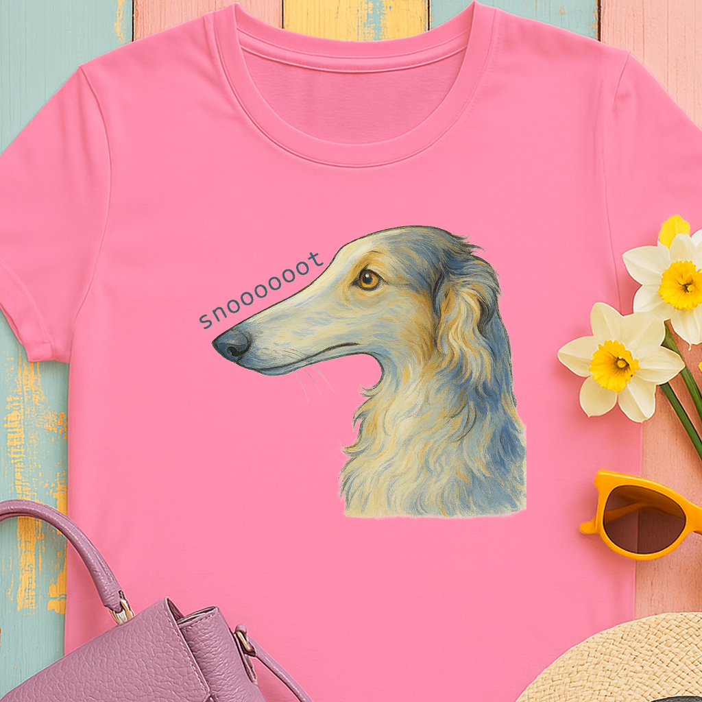 Snooooot Funny Borzoi Dog Meme Art T-Shirt