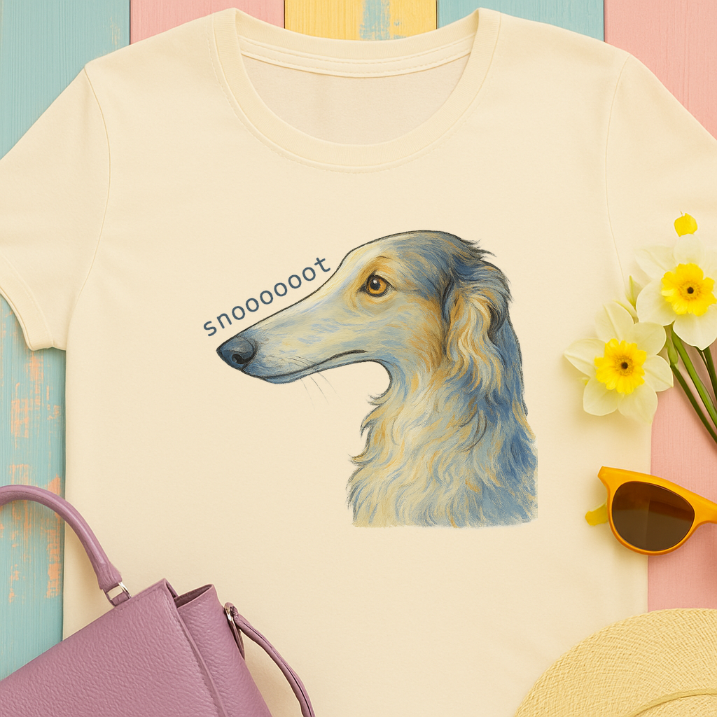 Snooooot Funny Borzoi Dog Meme Art T-Shirt