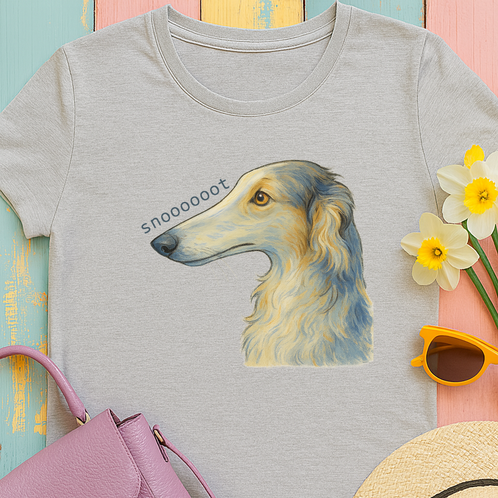 Snooooot Funny Borzoi Dog Meme Art T-Shirt