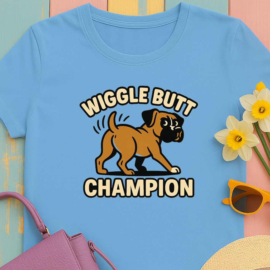 Boxer Dog Unisex Tee - Wiggle Butt Champion
