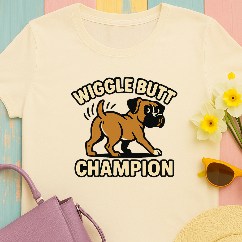 Boxer Dog Unisex Tee - Wiggle Butt Champion