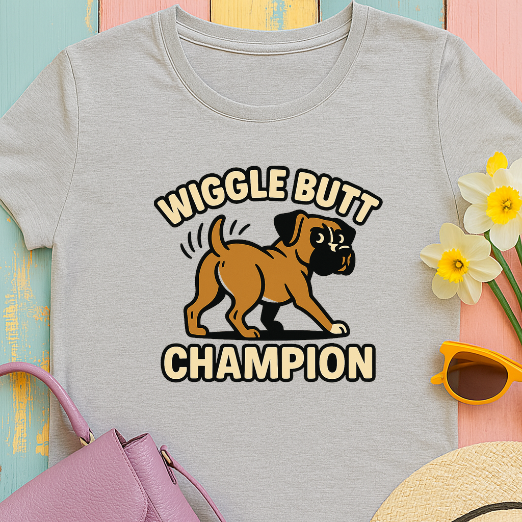 Boxer Dog Unisex Tee - Wiggle Butt Champion