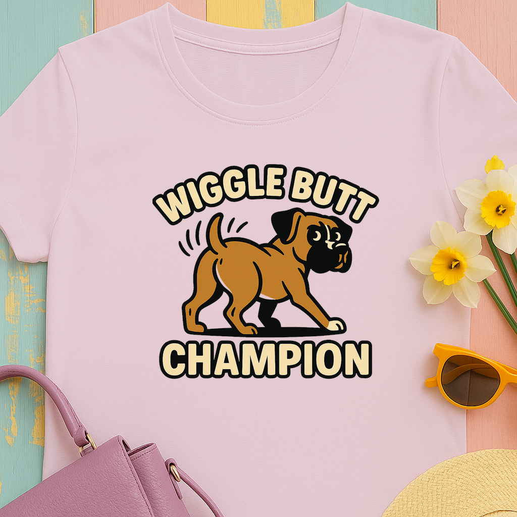 Boxer Dog Unisex Tee - Wiggle Butt Champion