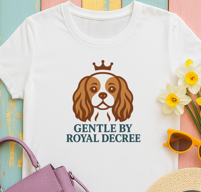 Cavalier King Charles Spaniel 'Gentle by Royal Decree' T-Shirt