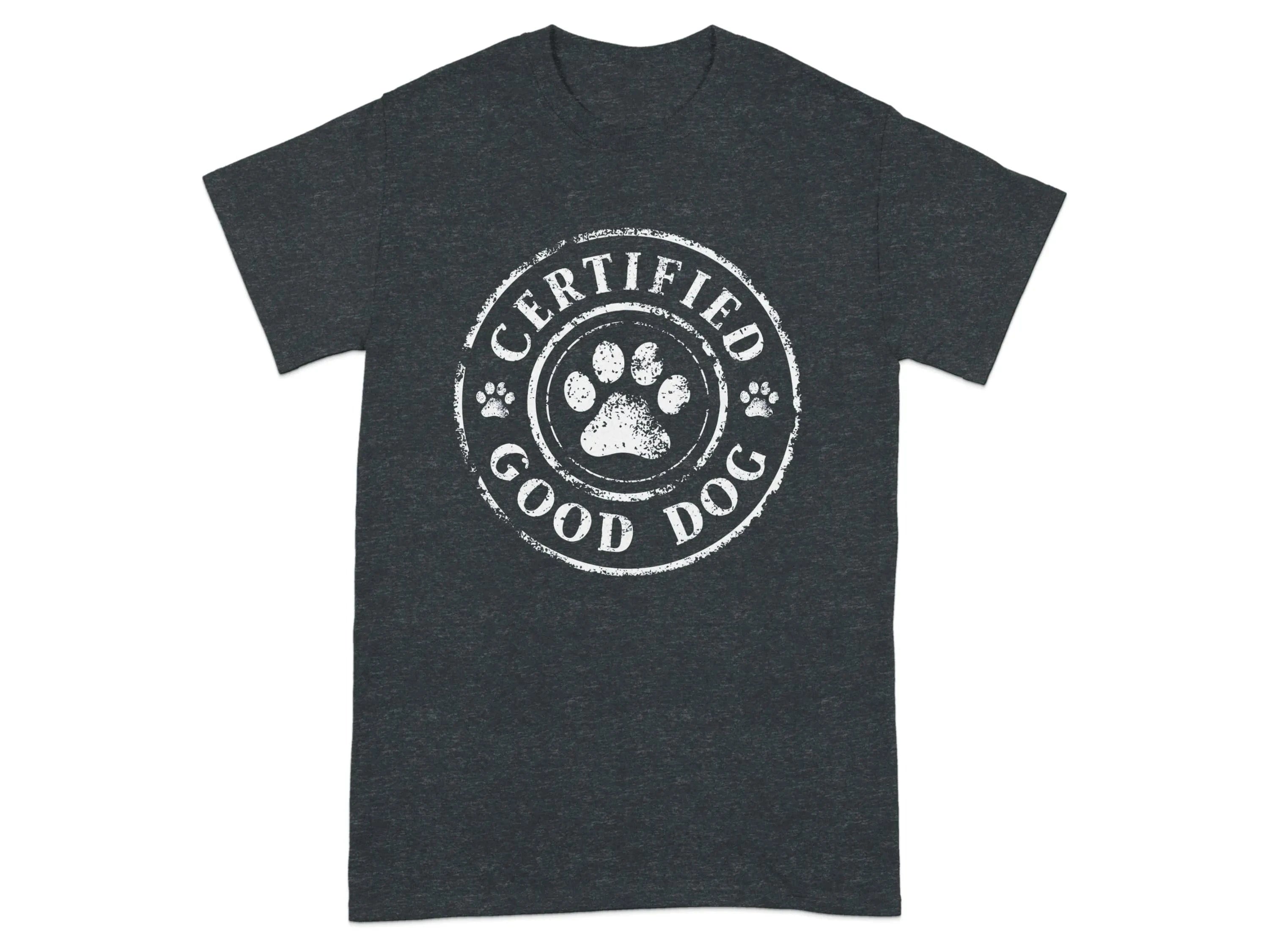 Certified Good Dog With Paw Print Design T-Shirts T-shirt