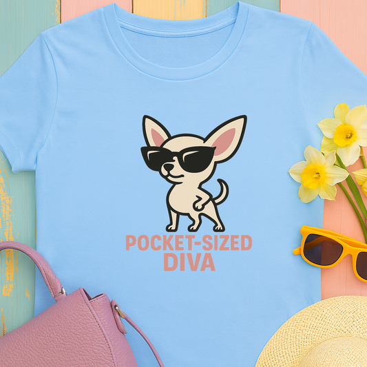 Chihuahua Pocket Sized Diva Tee