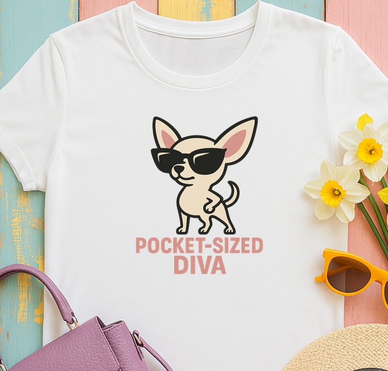 Chihuahua Pocket Sized Diva Tee