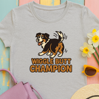 Australian Shepherd "Wiggle Butt Champion" T-shirt