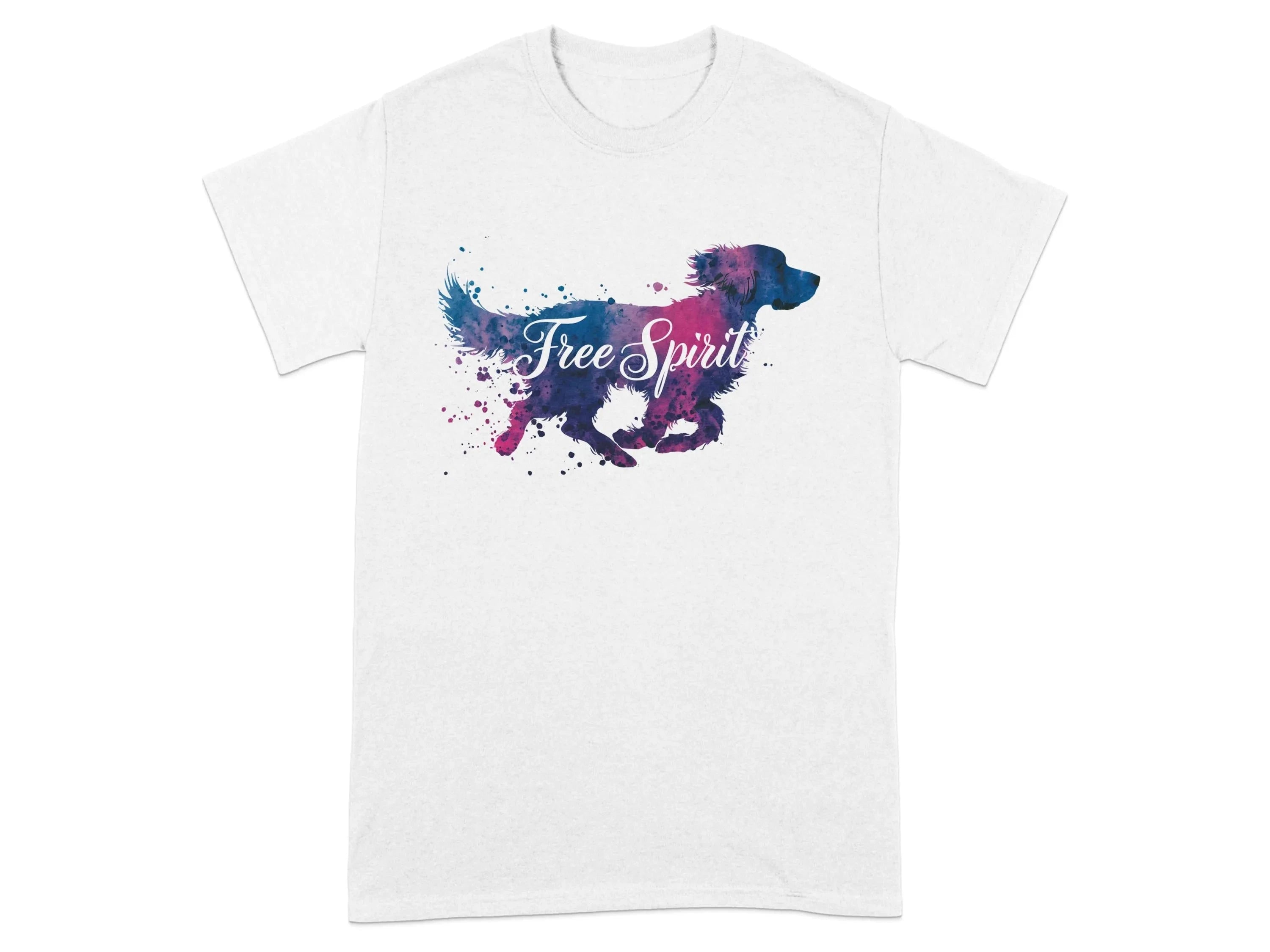 Colorful Free Spirit Gordon Setter T-Shirts White T-shirt