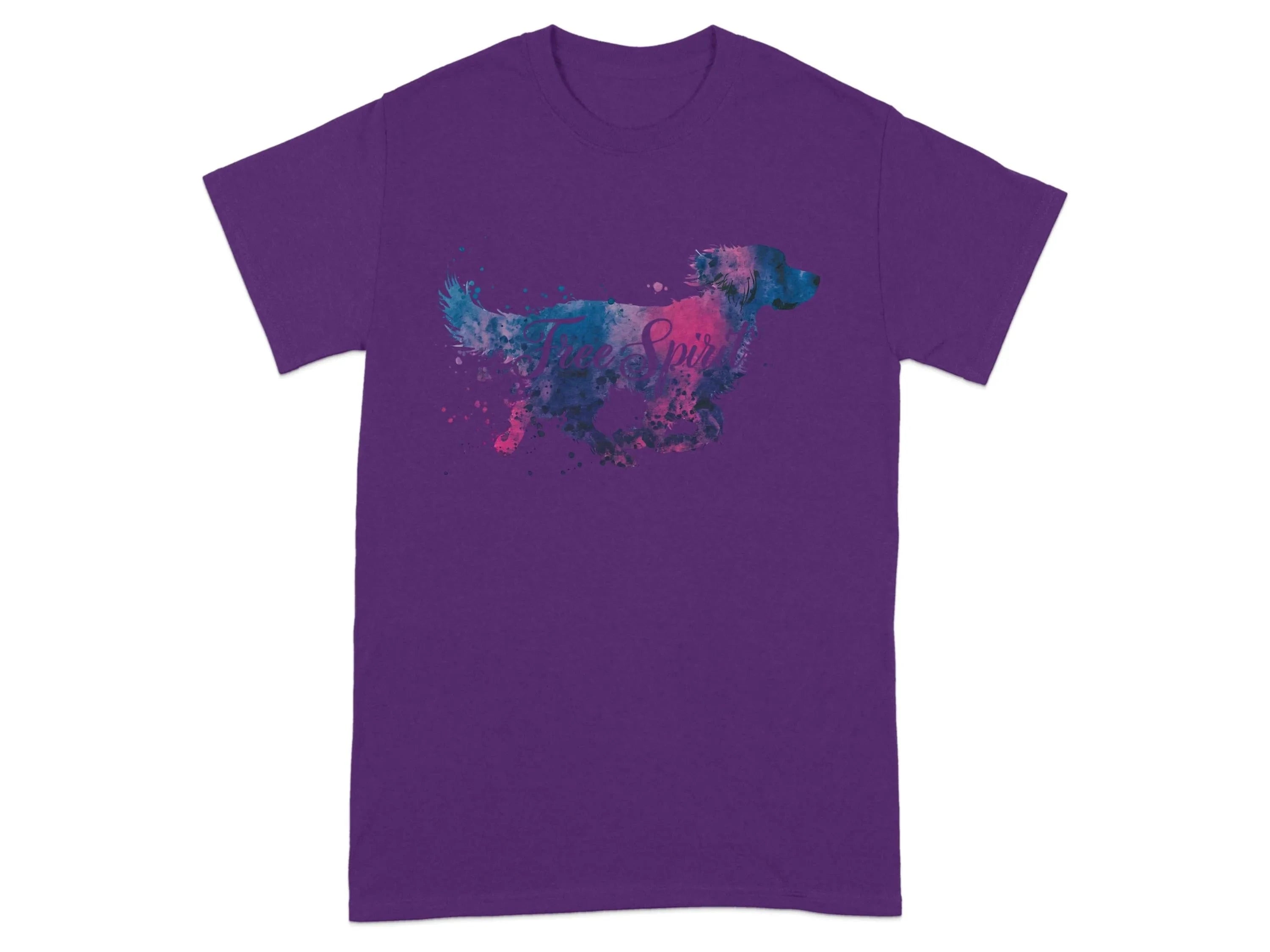 Colorful Free Spirit Gordon Setter T-Shirts Purple T-shirt