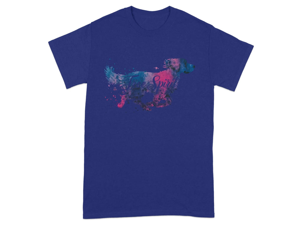 Colorful Free Spirit Gordon Setter T-Shirts Cobalt T-shirt