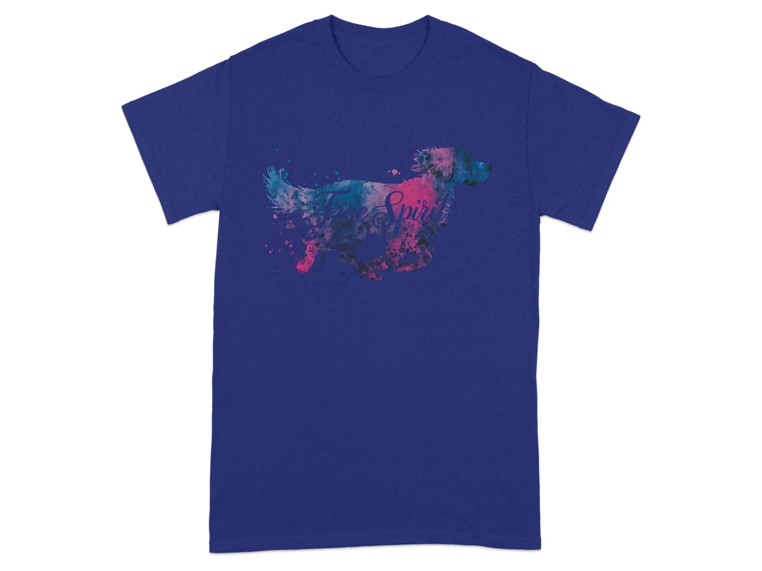 Colorful Free Spirit Gordon Setter T-Shirts Cobalt T-shirt