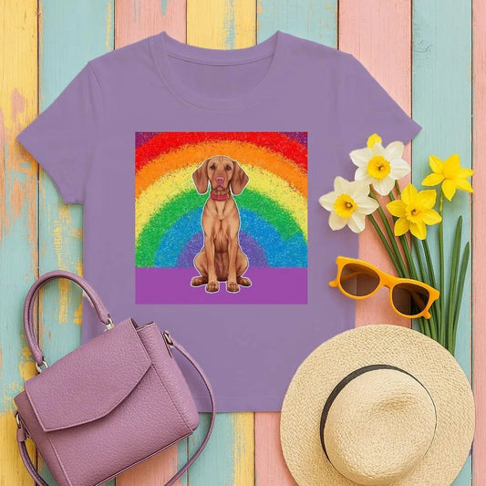 Colorful Rainbow Vizsla T-Shirts T-shirt
