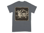 Corgi Dog Design Artwork Large Mountain Scene T-Shirts Charcoal T-shirt