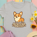 "Low Center of Cuteness" Corgi t-shirt, view 5