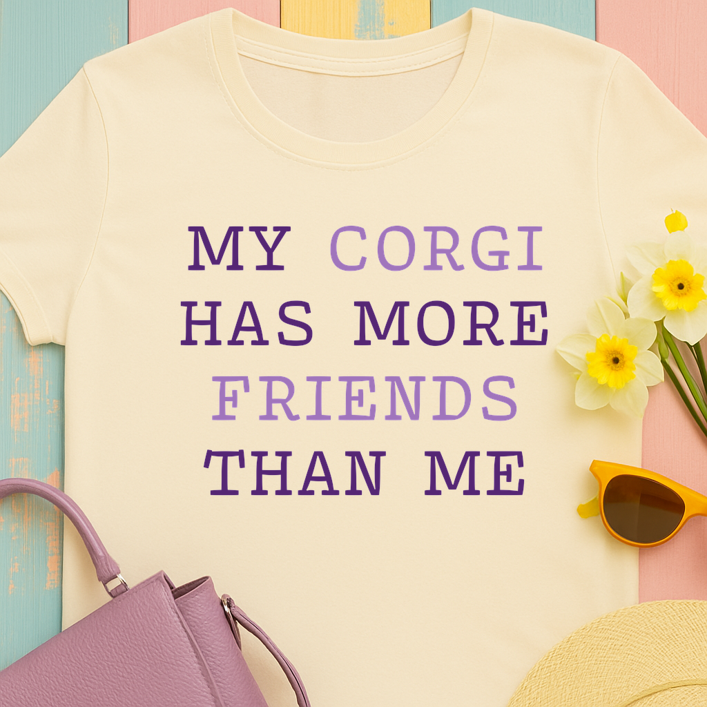 "My Corgi has more friends than me" T-shirt