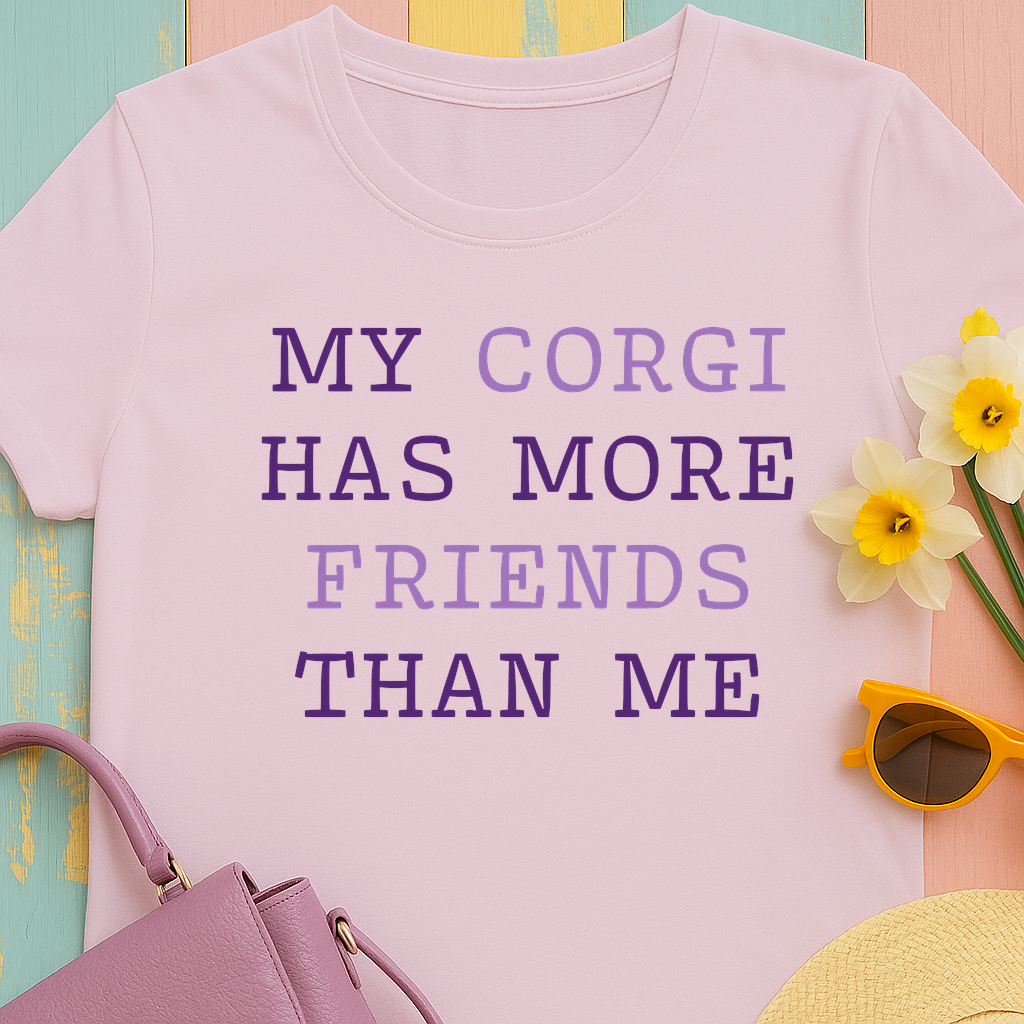 "My Corgi has more friends than me" T-shirt