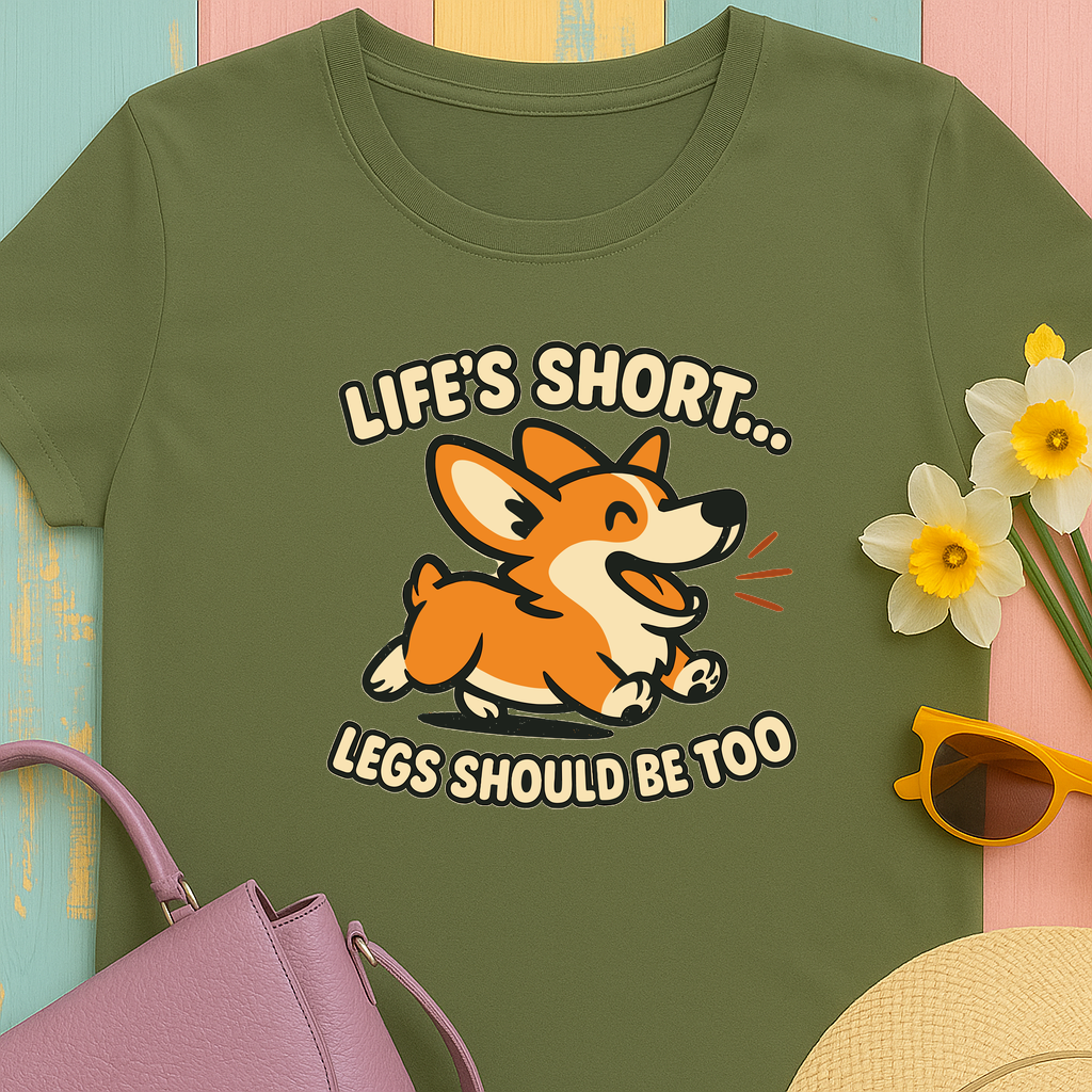 Corgi "Life's short, legs should be too" T-Shirt