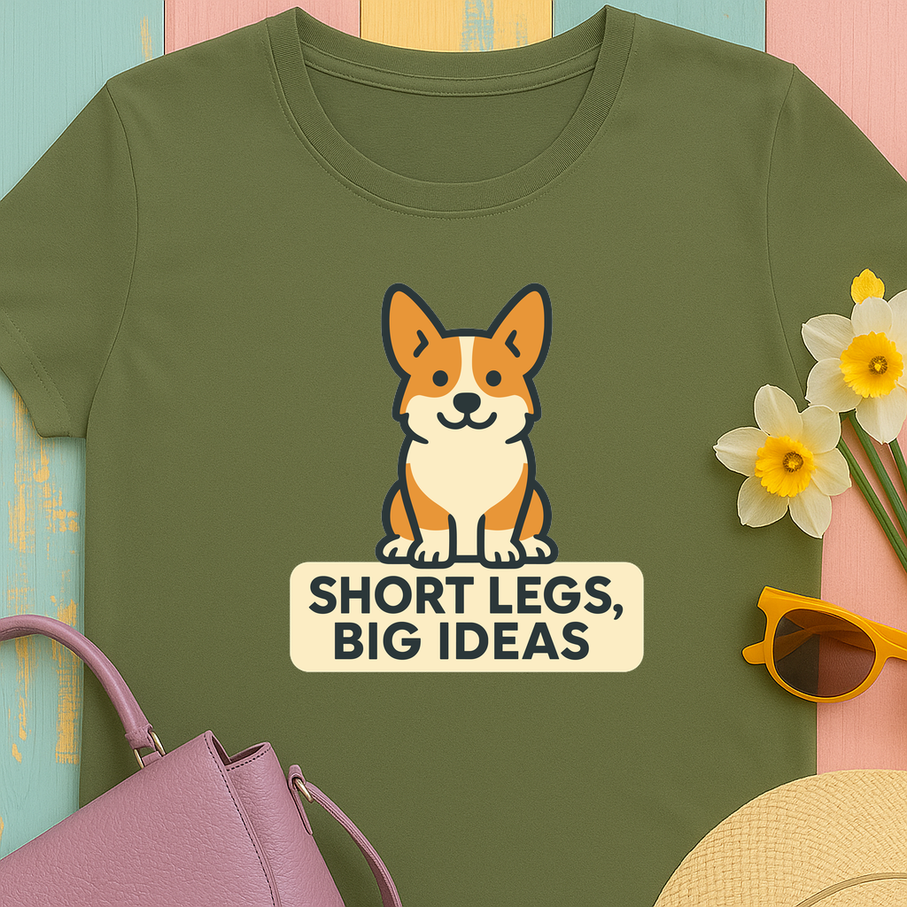 Corgi "Short Legs, Big Ideas" T-shirt