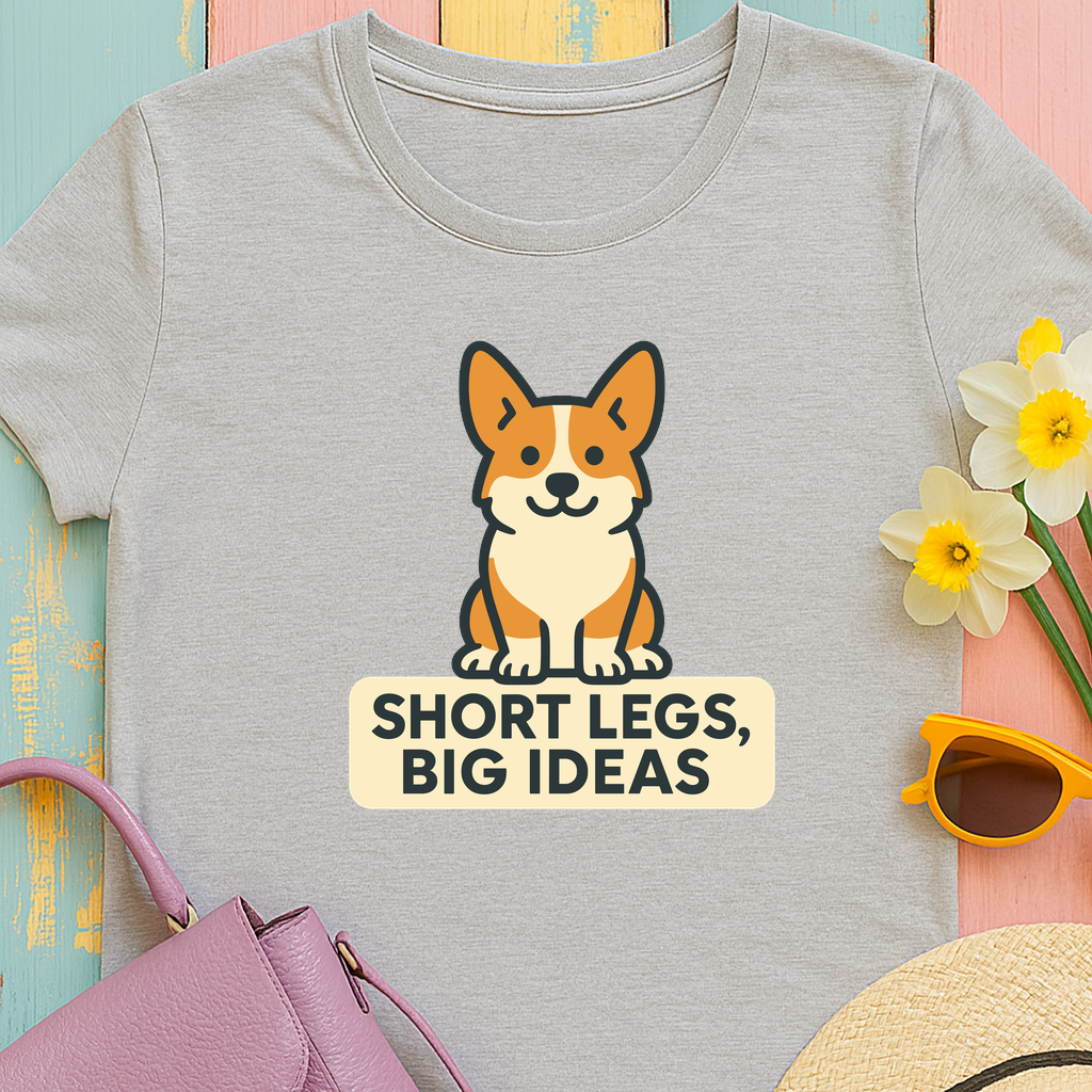 Corgi "Short Legs, Big Ideas" T-shirt