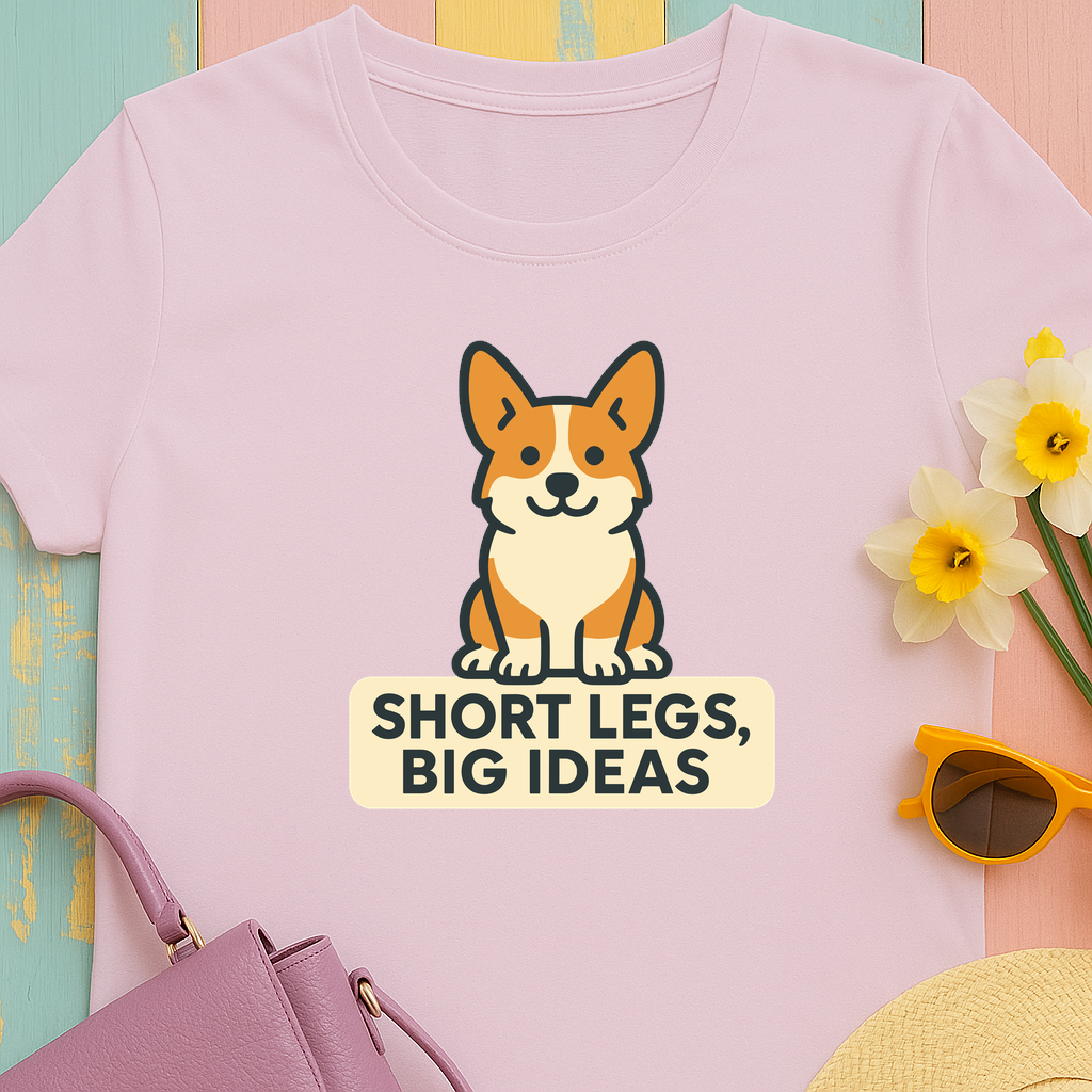 Corgi "Short Legs, Big Ideas" T-shirt