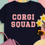 Weathered text image "Corgi Squad" T-shirt