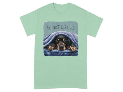 Cozy Gordon Setter Do Not Disturb T-Shirts Mint Green T-shirt