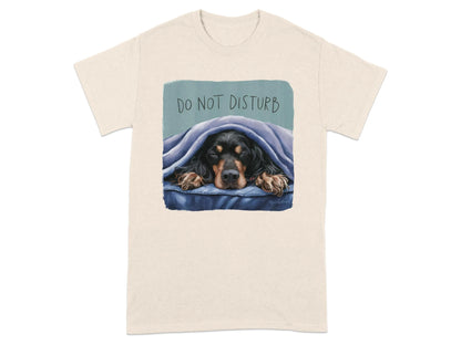 Cozy Gordon Setter Do Not Disturb T-Shirts Natural T-shirt