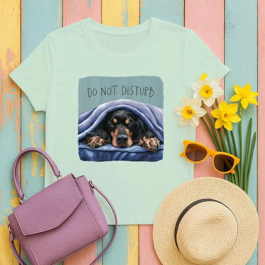 Cozy Gordon Setter Do Not Disturb T-Shirts T-shirt