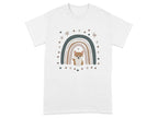 Cute Cartoon Shiba Inu with Rainbow Design T-Shirts White T-shirt