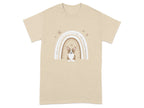 Cute Corgi Rainbow Design Comfort T-Shirts Sand T-shirt