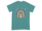 Cute Puppy Rainbow Design Aesthetic T-Shirts Antique Jade Dome T-shirt