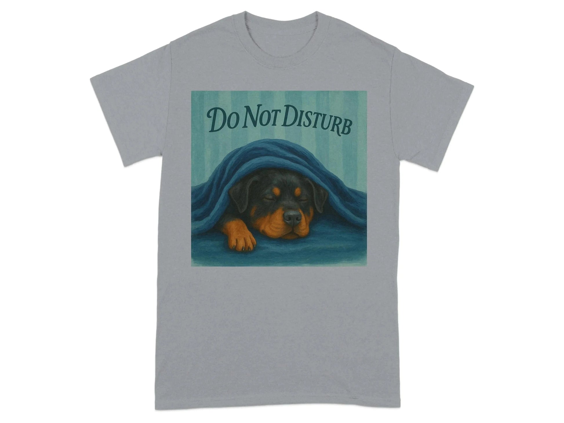 Cute Sleeping Rottweiler Dog Do Not Disturb Message T-Shirts T-shirt