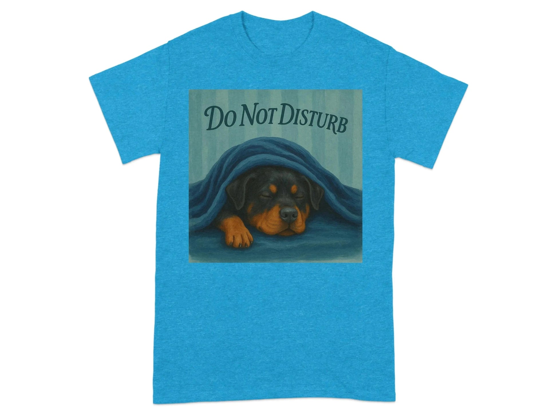Cute Sleeping Rottweiler Dog Do Not Disturb Message T-Shirts T-shirt