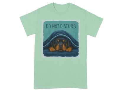 Do Not Disturb Rottweiler Dog Under Blanket T-Shirt T-shirt