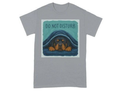 Do Not Disturb Rottweiler Dog Under Blanket T-Shirt T-shirt