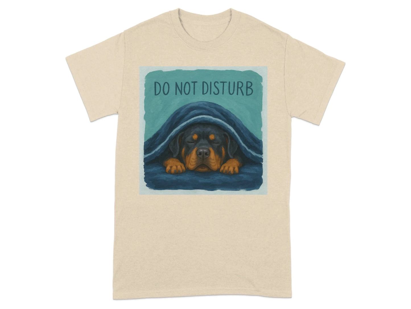 Do Not Disturb Rottweiler Dog Under Blanket T-Shirt T-shirt