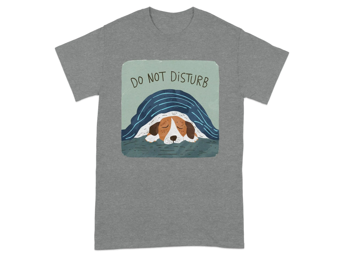 Do Not Disturb Sleeping Beagle T-Shirts Graphite Heather T-shirt