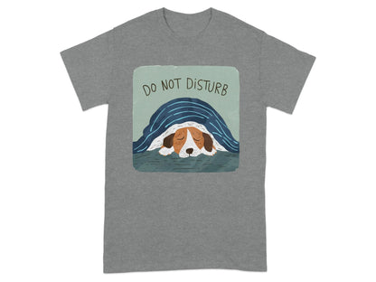 Do Not Disturb Sleeping Beagle T-Shirts Graphite Heather T-shirt