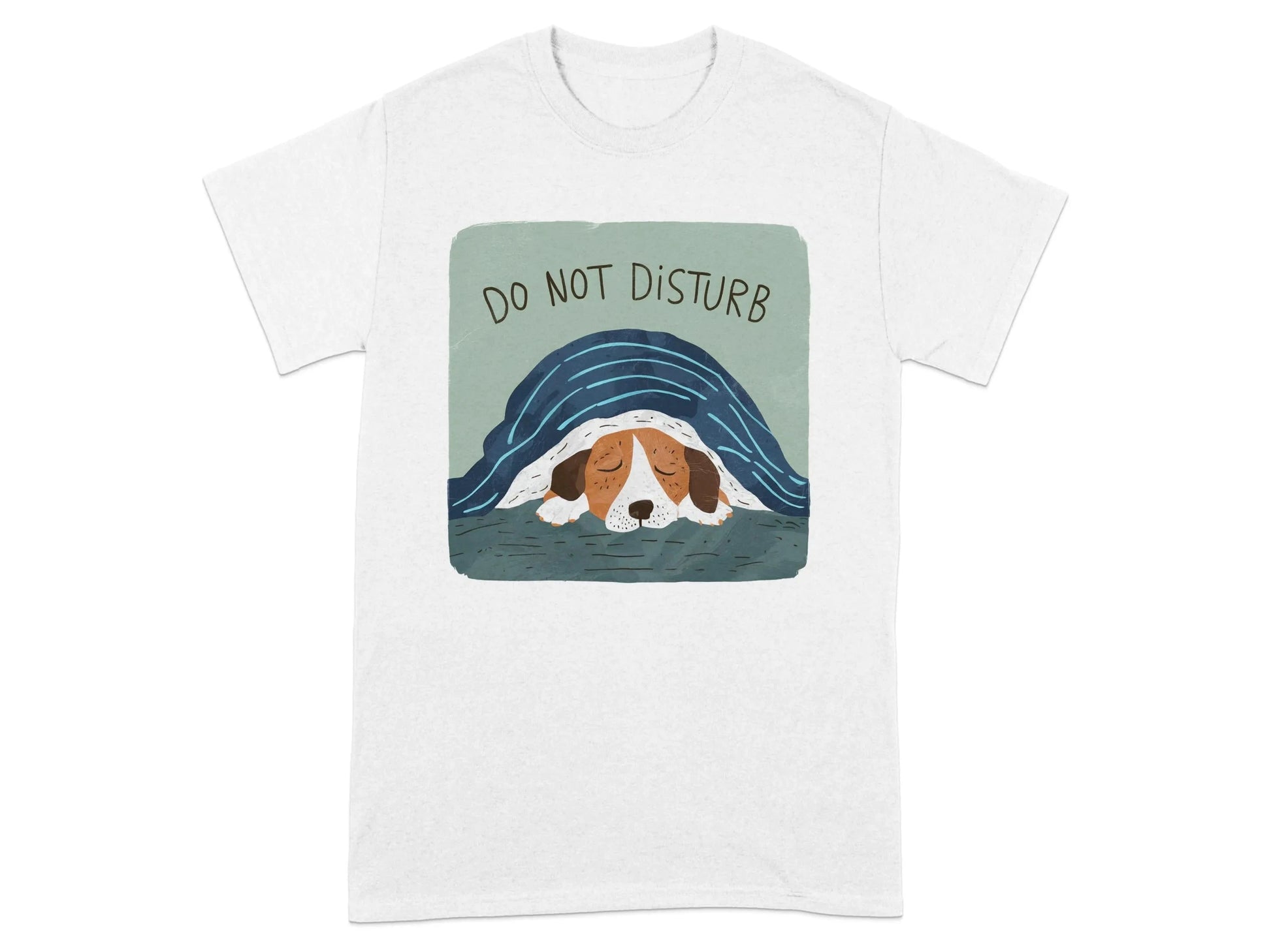Do Not Disturb Sleeping Beagle T-Shirts White T-shirt