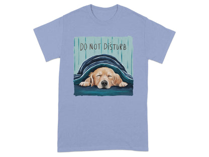 Do Not Disturb Sleeping Golden Retriever Dog T-Shirts Violet T-shirt