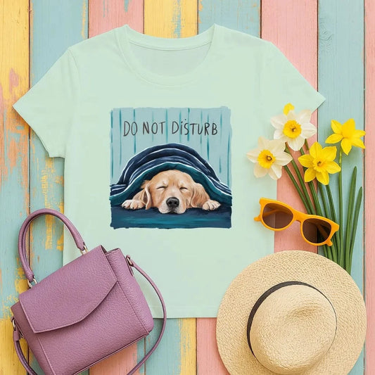 Do Not Disturb Sleeping Golden Retriever Dog T-Shirts T-shirt