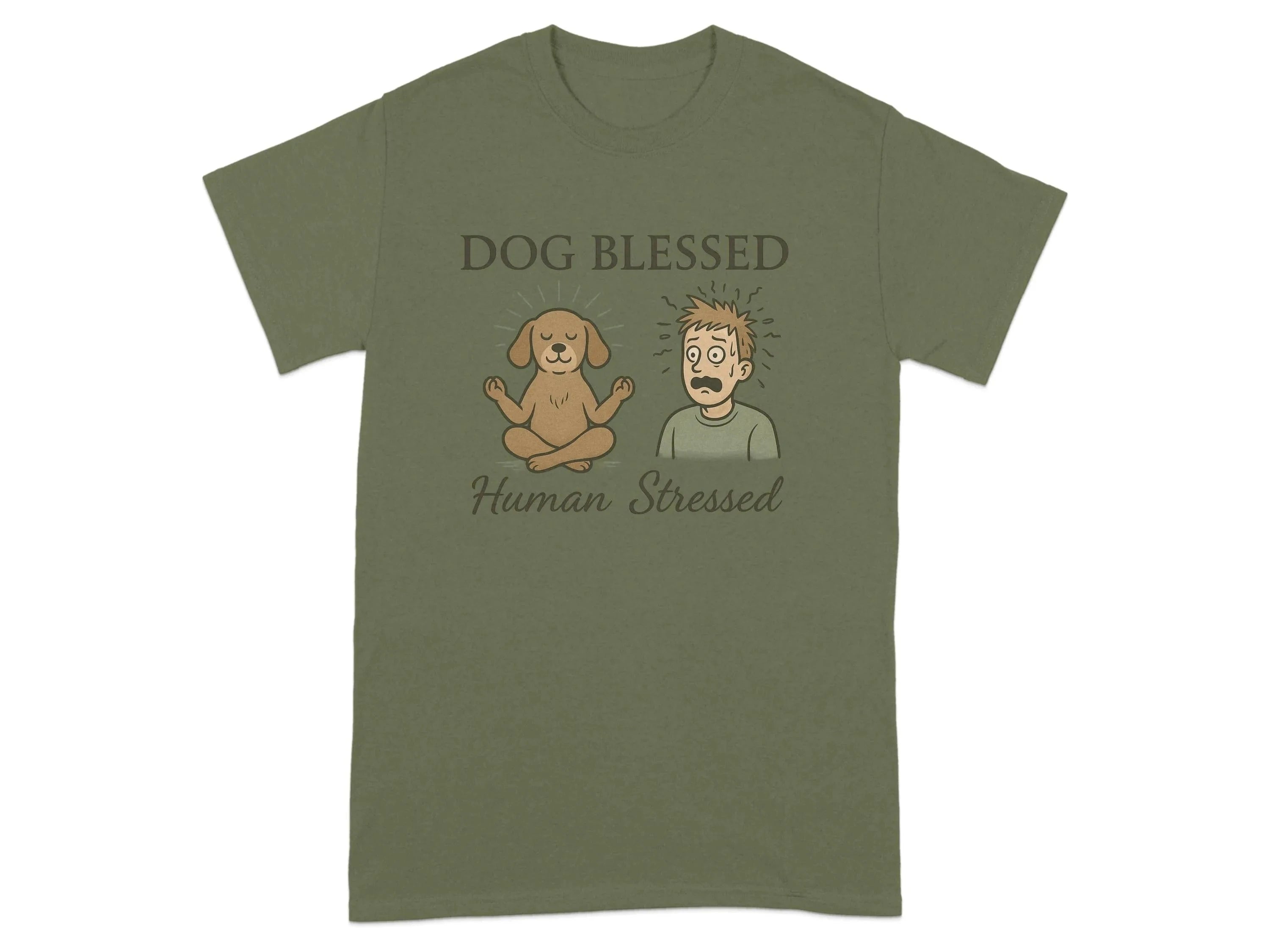 Dog Blessed Human Stressed T-Shirts T-shirt